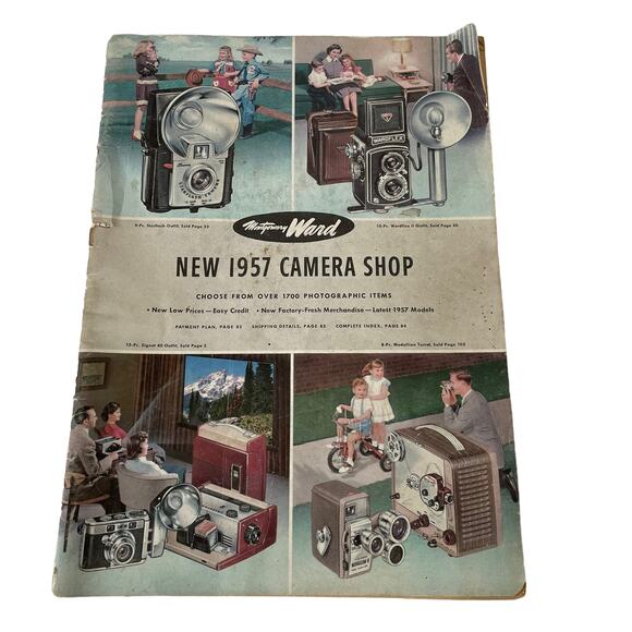 Vintage Montgomery Ward Camera Catalog 1957 Camera Shop Magazine Collectible - Picture 1 of 16